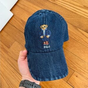 NWOT Polo Ralph Lauren Denim Bear Baseball Cap